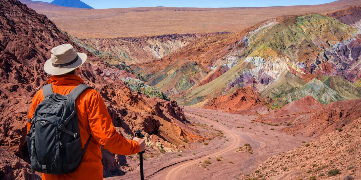 Valle del Arcoíris en Atacama con cerros multicolores