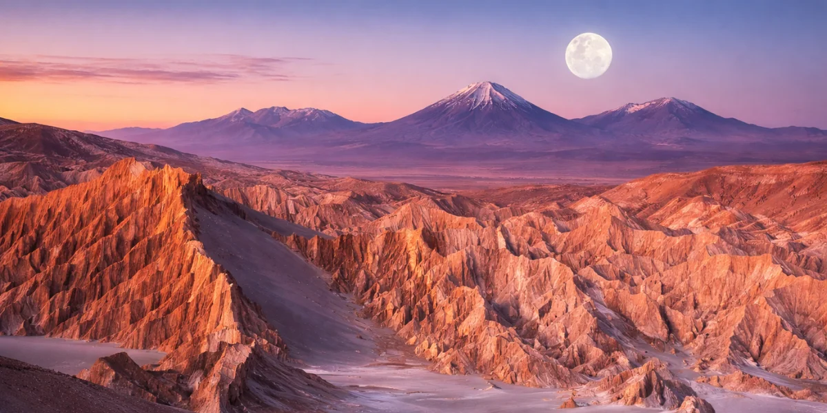 Colores irreales del Valle de la Luna en Atacama