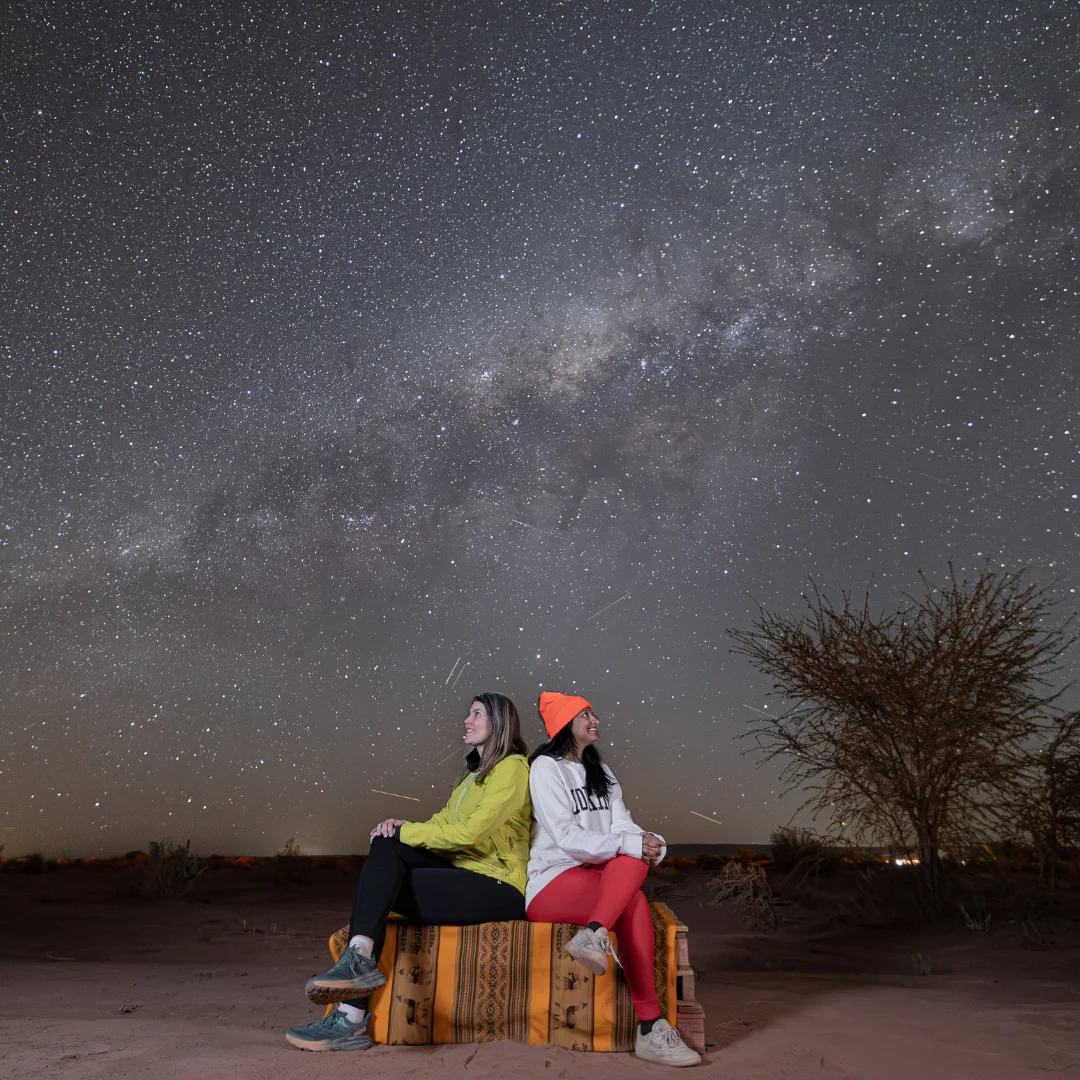 vista de amigas estrellas