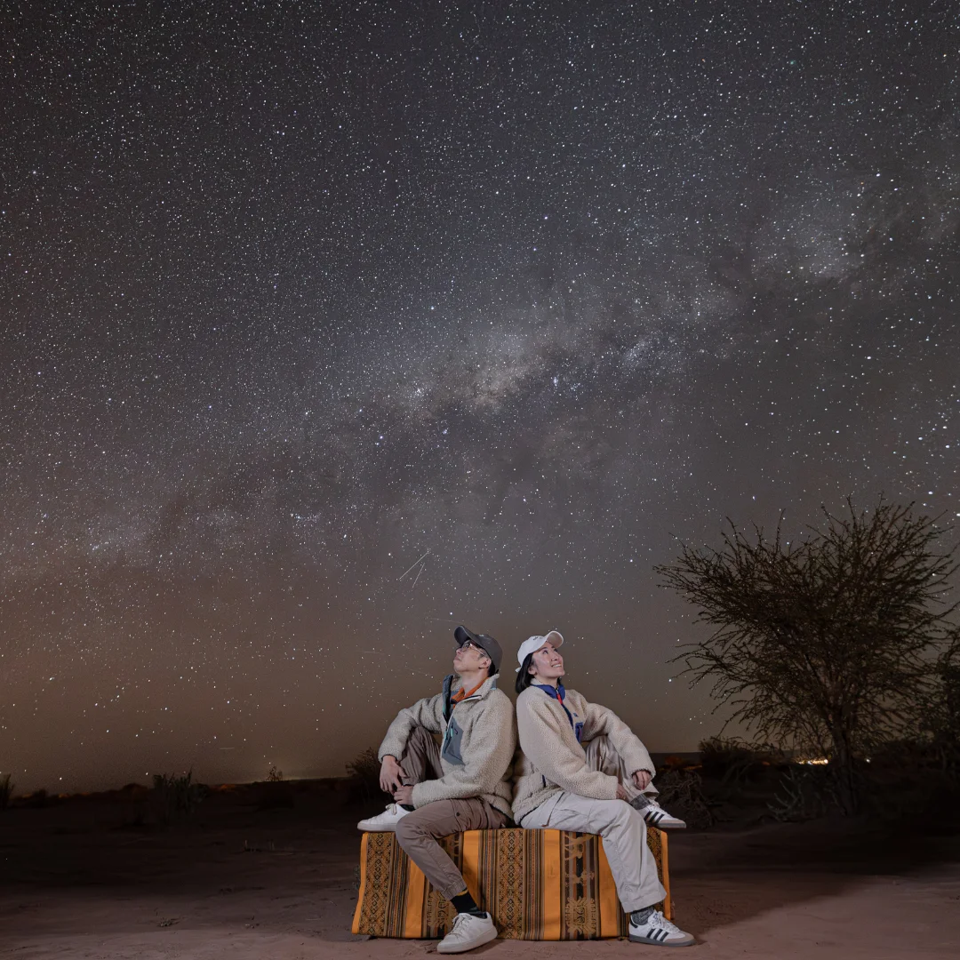 vista de pareja estrellas